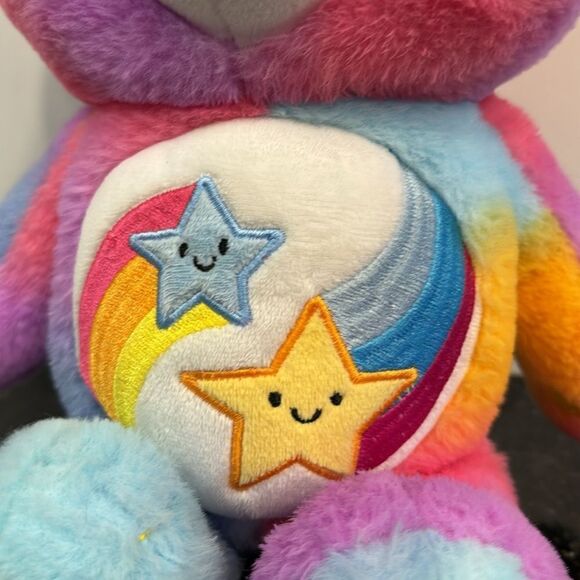 CARE BEARS  13.75” Medium Plush - Dare To Care Rainbow Star Kids Toy Age 4+ - Picture 3 of 10